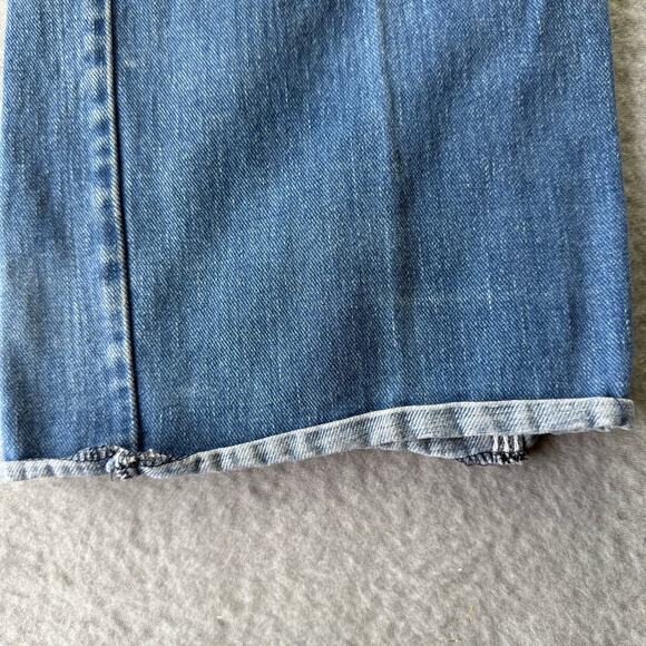 Vintage 70s Organically Grown Jeans Arpeja Wide Leg Medium Wash Long Length - 25 - Picture 8 of 10